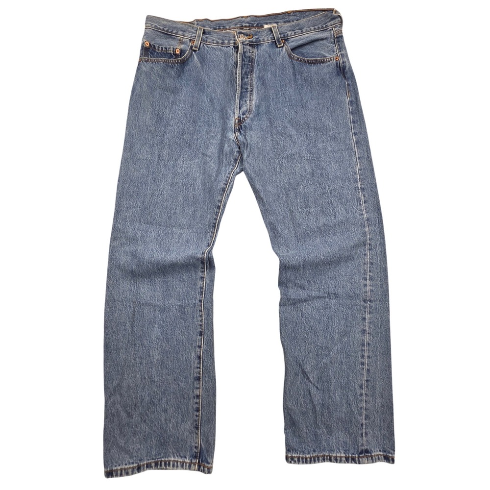 Levis 501 Jeans Original Fit Medium Wash Blue Mens 40x30 (39x30) Y2K